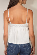 Top with embroidery and lace