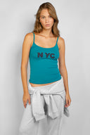NYC polka dot tank top