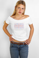 Rhinestone UK flag T-shirt