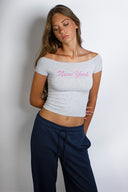 New York boat neck t-shirt