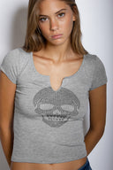 Skull Rhinestone T-Shirt