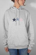 Three-star patch hoodie