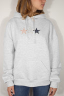 Three-star patch hoodie