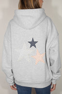 Three-star patch hoodie