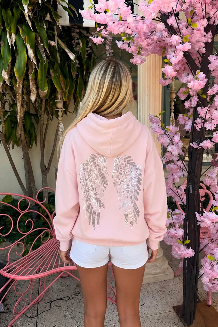 Wings sequin hoodie – Subdued