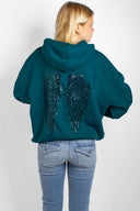 Wings sequin hoodie