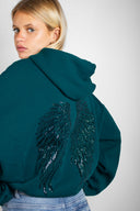 Wings sequin hoodie
