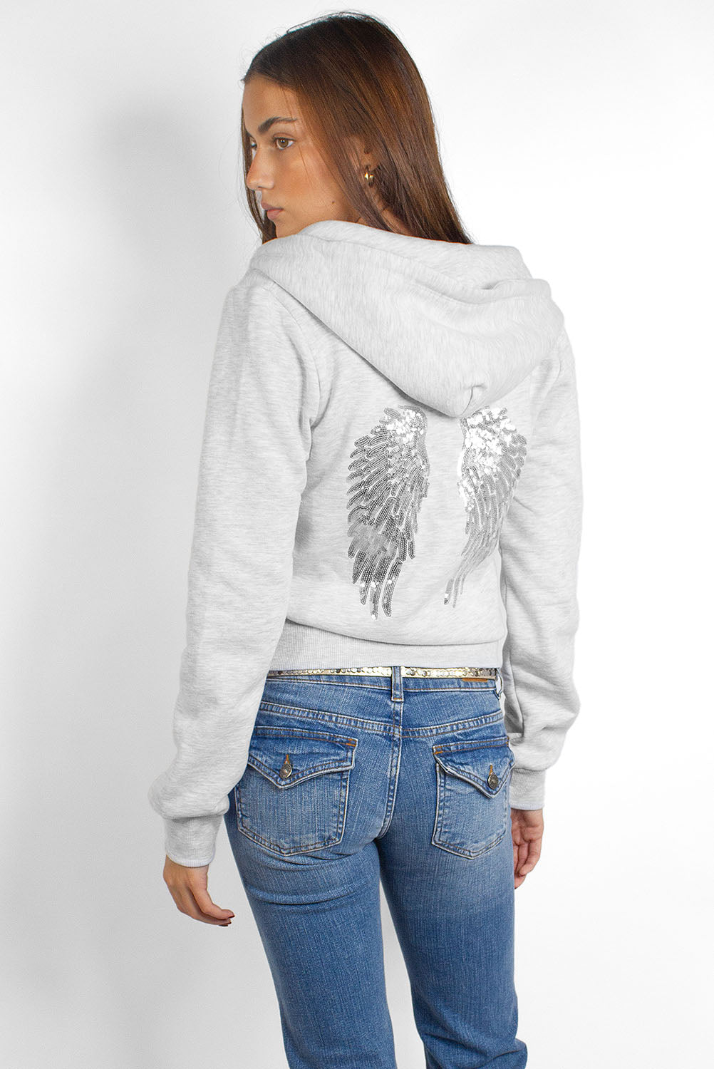 Wings zip-up hoodie – Subdued