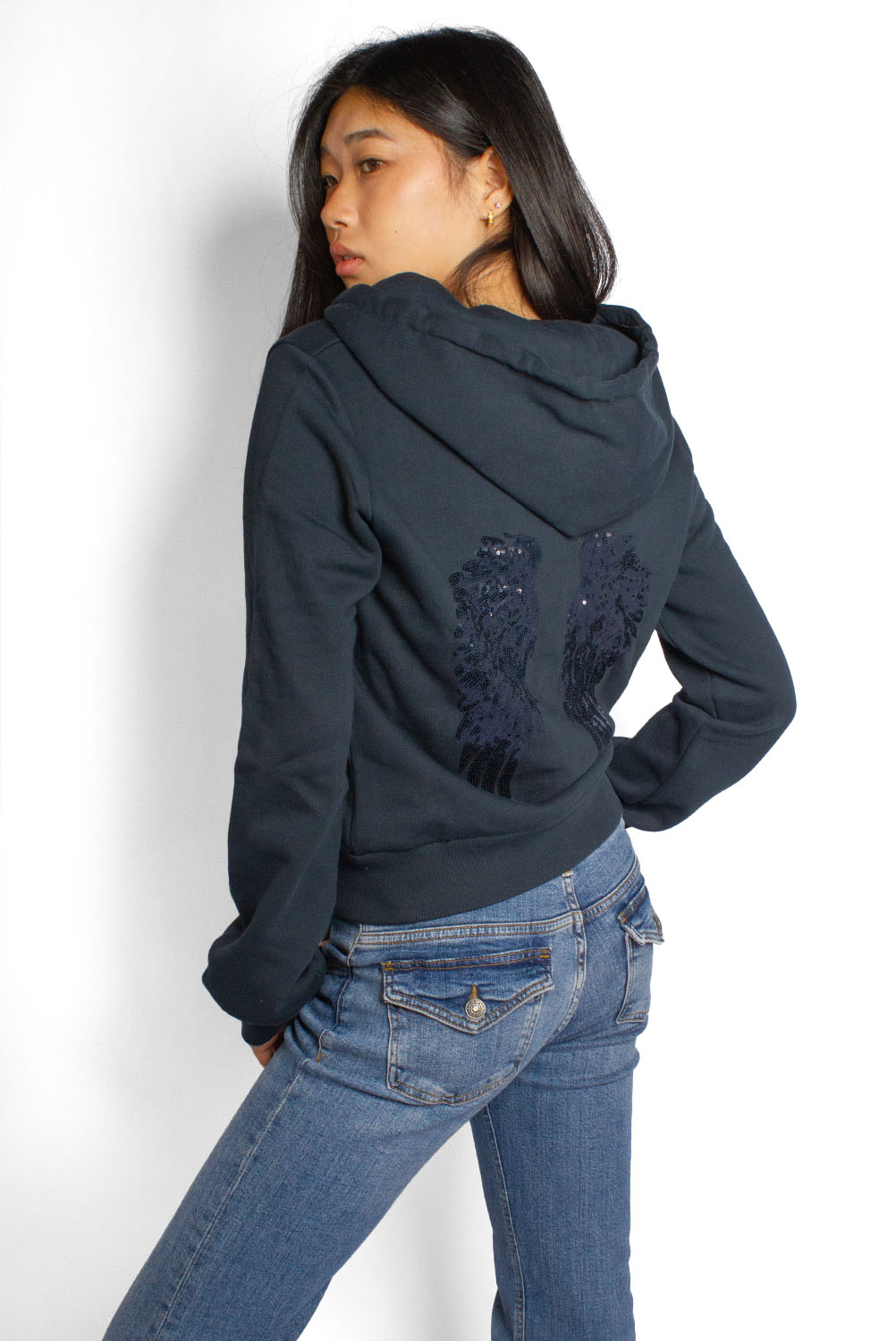 Wings zip-up hoodie – Subdued