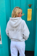 New York rhinestone hoodie