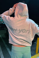 New York rhinestone hoodie