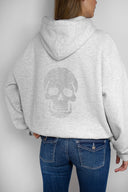 Rhinestone skull hoodie