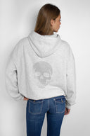 Rhinestone skull hoodie