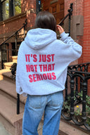 "Not That Serious" Printed Hoodie