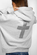 Hoodie with a cross and studs