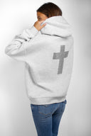Hoodie with a cross and studs