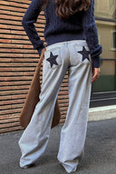 Low-rise star jeans