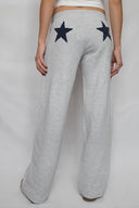 Wide-leg joggers with stars patch