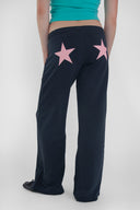 Wide-leg joggers with stars