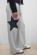 Wide-leg joggers with star