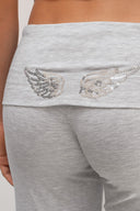 Cuffed pants with wings