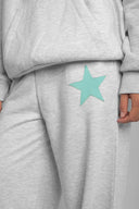 Wide-leg joggers with star patch