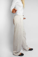 Wide-leg pants with sequined wings