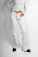 Low-waist flared jeans with pockets with wings