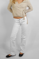 Embroidered pocket jeans