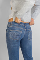 Embroidered pocket jeans