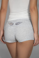 Shorts with turn-ups and wings