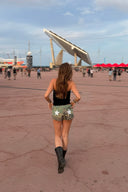 Star patch shorts