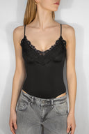 Lace neckline bodysuit