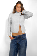 Cardigan with side buttons