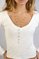 Beaded y-drop necklace