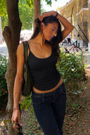 Scoop neckline top