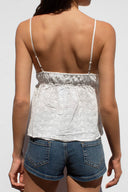 V-neck broderie anglaise top