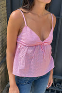 V-neck broderie anglaise top