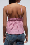 V-neck broderie anglaise top