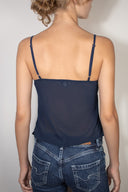 V-neck tank top with beads
