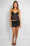 Sequin babydoll cami top