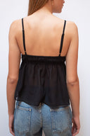 V-neck top with beading