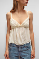 V-neck top with beading