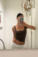 Square neckline top with lace