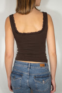 Square neckline top with lace
