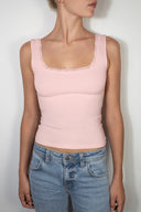 Square neckline top with lace