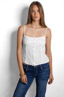 Tank top with buttons