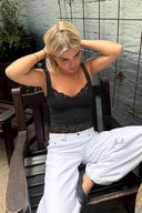 Lace square-neck top