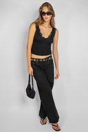 Lace detail tank top