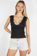 Lace detail tank top